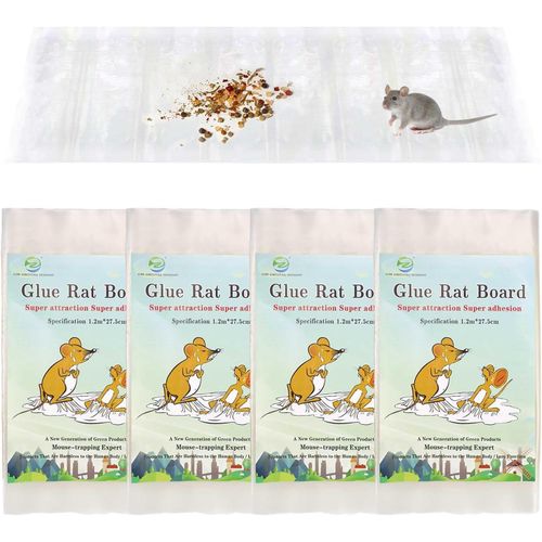 KALANKA-Piège Cafard, 4 Pièces Gel Anti Cafards, 1,2 m Piege Cafard, Découpable, Transparent et Invisible, pour Attraper Cafards, Mouches Fruits et Fourmis
