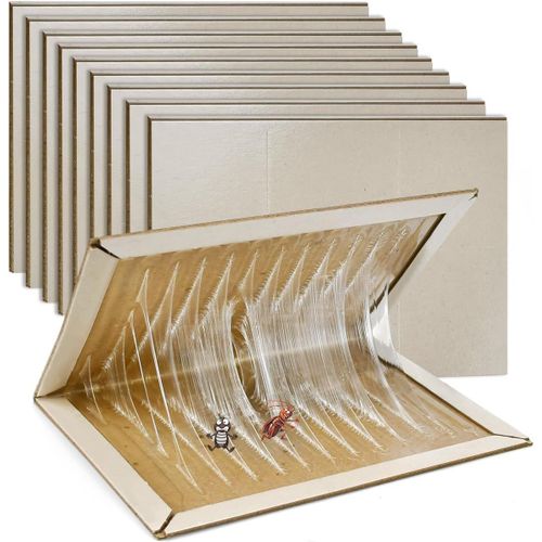 KALANKA-10 Pcs Piège Cafard Collant Puissant, Piège Fourmis Adhésif, Pièges Cafards et Blattes Puissant Professionnel, Pièges Fourmis Intérieurs 33×22cm, pour Maison, Entrepôt, Restaurant, Bureau
