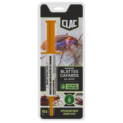KALANKA-Clac® Gel Anti-Cafards Triple Action 10g ¿ Insecticide Puissant contre Cafards et Blattes ¿ Résultats Rapides ¿ Effet Longue Durée