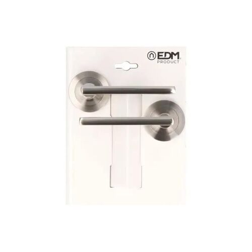 GENERIQUE - Poignée de porte Jeu Rosette 606 Nickel Satiné Edm