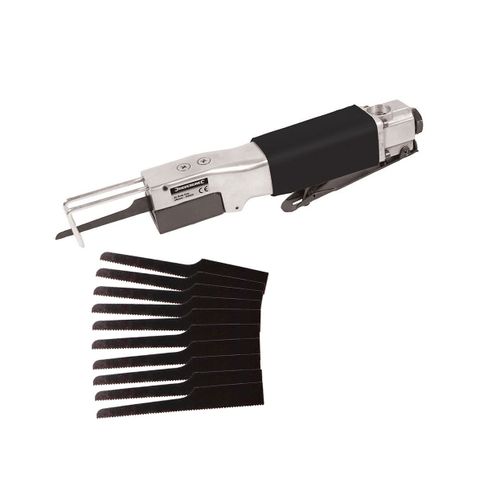 LOT SCIE SABRE PNEUMATIQUE ET 10 LAMES DE RECHANGE