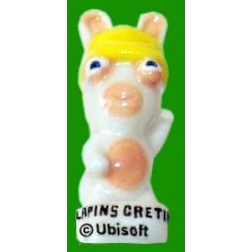 Fève Lapin Crétin Avec Un Casque Jaune - Série Coup De Chapeau Aux Lapins Crétins (2019)