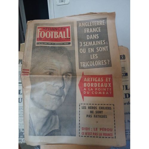 France Football N 861 Sept 1962 - Artigas Et Bordeaux Angleterre France