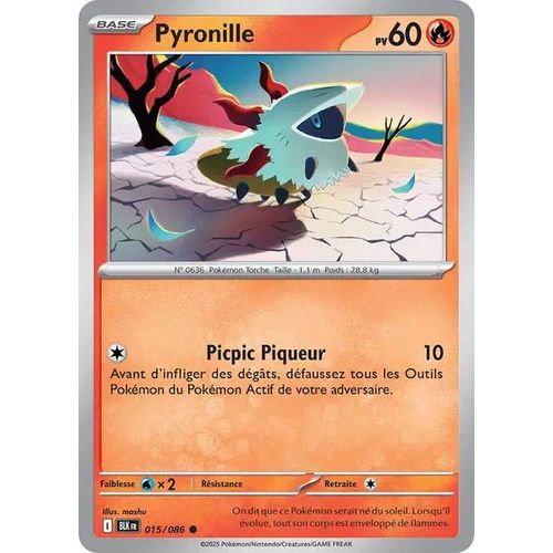 Carte Pokémon - Pyronille - 015/086 - Ev10,5 Foudre Noire