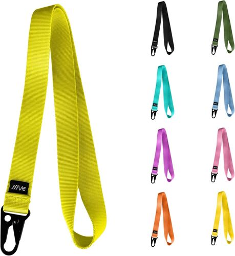 KAL-- Cordon En Nylon Véritable - Porte-Clés Pour Téléphone Portable, Carte D'Identité, Portefeuille Renforcé Avec Lanyard
