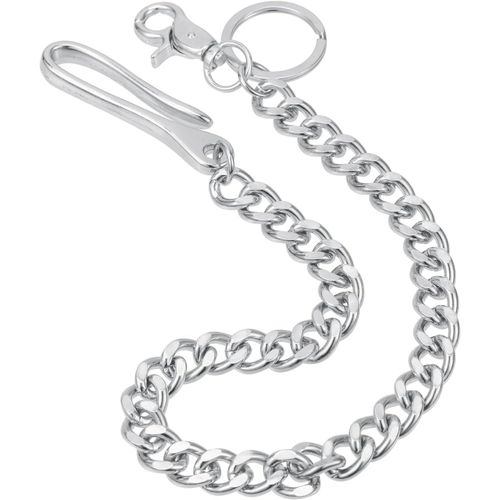 Chaîne de portefeuille robuste pour homme,pour clés,jeans,pantalons,porte-monnaie et sacs à main,taille unique,Acier inoxydable,Pas d'insert