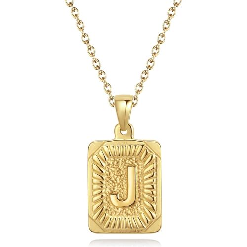 Kal-Collier Prenom Homme Chaîne Cubaine Chaine Or Homme Pendentif Lettre Acier Inoxydable Cadeau Anniversaire Homme Bijoux Homme