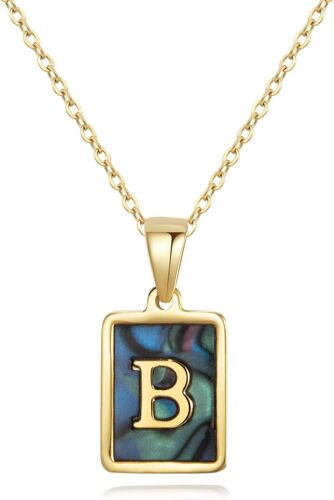 Tianyi-Collier Prenom Homme Chaîne Cubaine Chaine Or Homme Pendentif Lettre Acier Inoxydable Cadeau Anniversaire Homme Bijoux Homme