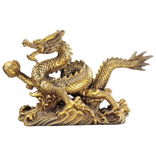 Statue de dragon chinois Feng Shui pour la richesse et le succès Cadeaux porte-bonheur
