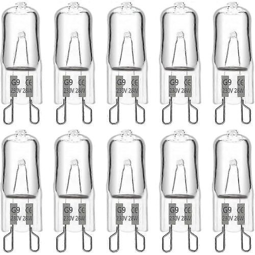 Ampoule Halogène G9 28w 230v,370lm 2700k Blanc Chaud Dimmable,Ampoules Capsule G9,Paquet De 10