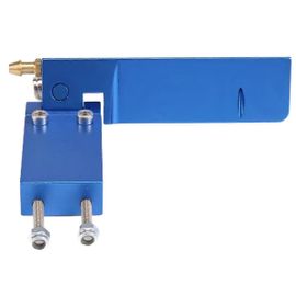 Bateau RC alliage d'aluminium 75mm métal aspiration eau gouvernail bleu