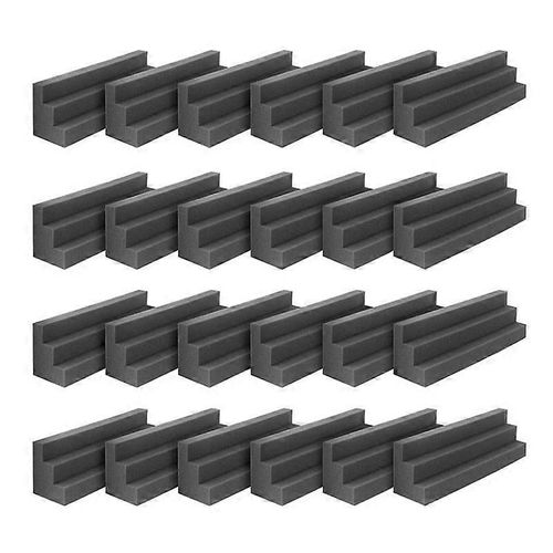 24 pcs Bass Traps Panneaux de mousse acoustique Rembourrage insonorisé,Studio