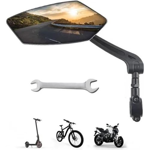 Rétroviseur Vélo (Gauche) - Retroviseur Trottinette Electrique, Mini Moto, Vélo Électrique ¿ Accessoire Velo - Compatible Tous