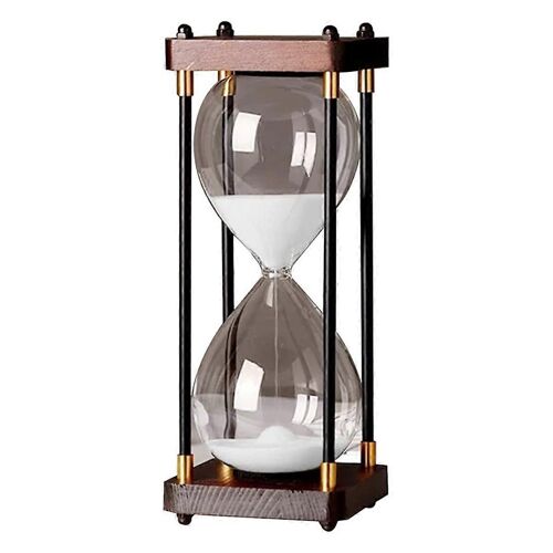 Grand Sablier 60 Minutes,Sablier,Sablier en verre arc-en-ciel,Blanc