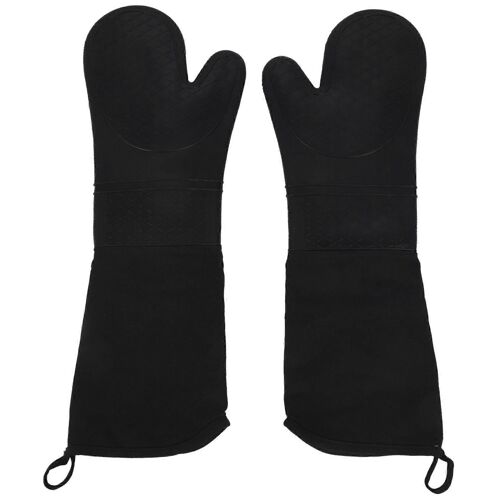 Mitaines de four professionnelles en silicone longueur coude Gants résistants à la chaleur
