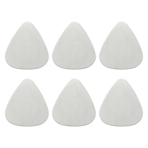 6x Médiators De Guitare En Acier Inoxydable - Argent