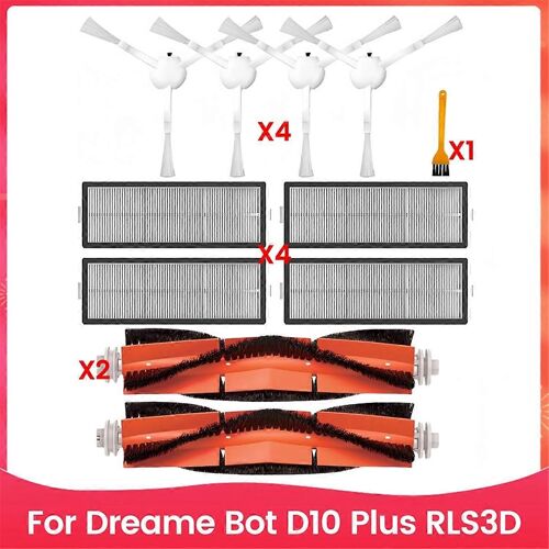 Kit d'accessoires pour aspirateur robot Bot D10 Plus RLS3D, brosse latérale principale, filtre Hepa de rechange