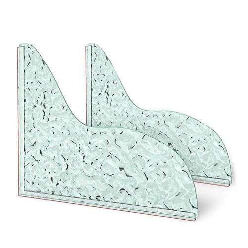 2 pcs garde d'eau d'angle de douche,pour baignoire avec autocollant