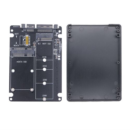 Carte adaptateur M.2 NGFF MSATA SSD vers SATA 3.0 Carte convertisseur 2 en 1 Carte adaptateur SSD M.2 Disque dur externe