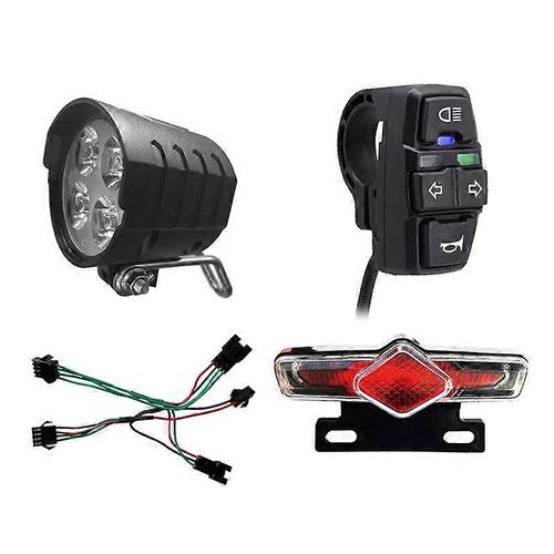 Feu Avant/Arrière Vélo Électrique Led Lights Set Pour 36v 48v 52v 60v