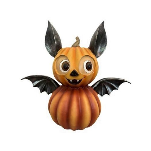 Halloween effrayant chauve-souris citrouille ornements citrouille en forme de citrouille décoration de la maison résine mignon décoration de chauve-souris B