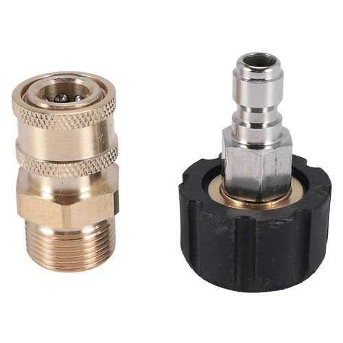 Ensemble d'adaptateurs de nettoyeur haute pression M22 à 1/4 de pouce Kit de connexion rapide,M22 14 mm à 1/4 de pouce