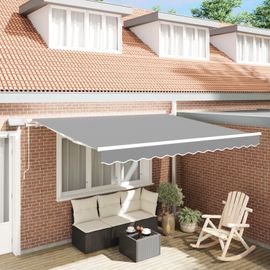 Vidaxl Auvent Rétractable Blanc 3.5 X 2.5 M Aluminium