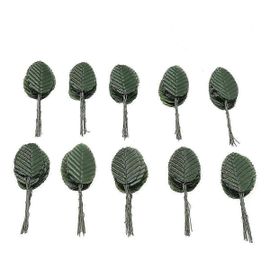 200Pcs Feuilles de Plantes Artificielles Feuilles De Rose Artificielles Fausses Feuilles Décoration De La Maison Plantes D'intérieur Arrangement De Fleurs Accessoires -