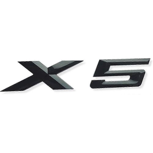 X5 Noir Brillant Logo Badge Arrière Botte Arrière Emblème Réglage Remplacement Modification Compatible Avec F15 F85 E53 E70 G05