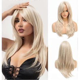 Perruque Blonde Avec Frange - Perruques Blonde Miel Pour Femmes-Good 