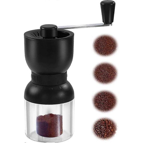 Moulin À Café Manuel Avec Meules En Céramique,Moulin À Café À Main Avec 2 Récipients Grosseur Réglable