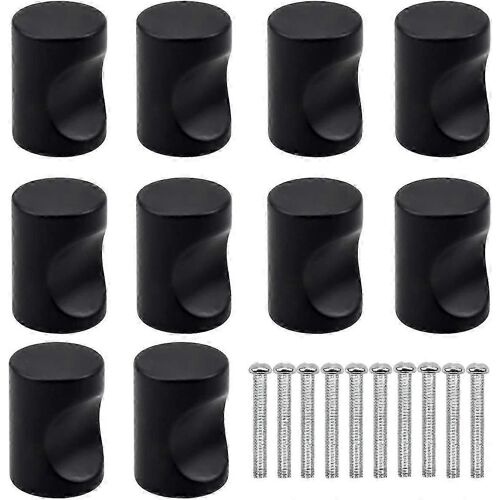 10PCS Poignée de tiroir de porte noire,bouton de meuble,boutons de tiroir ronds à trou unique,23mm