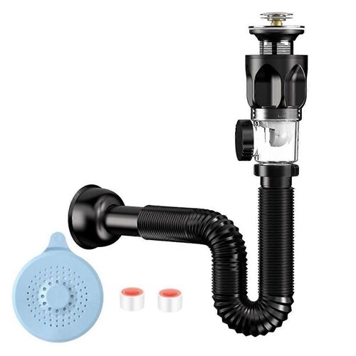 Tuyau de descente de déodorant, tuyau de vidange, accessoires de lavabo, étanche, kit de vidange d'évier de salle de bain