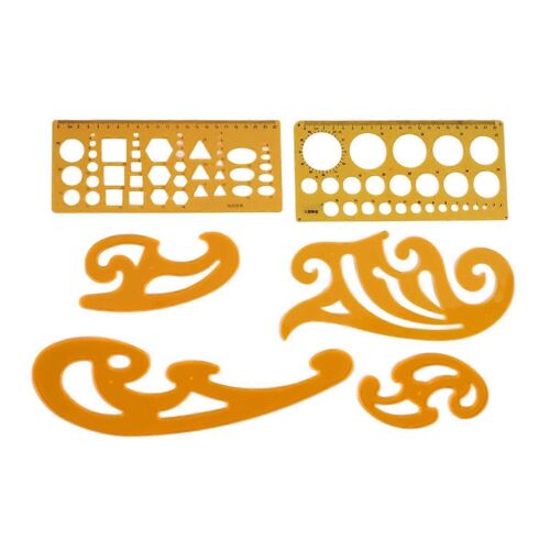 6 Pcs Courbe Et Modèle Règle Ensemble Pour Le Dessin Et Le Dessin Personnels