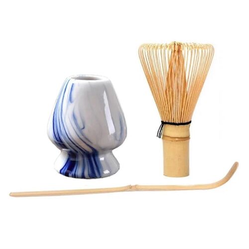 Ensemble De Porte-Fouet À Matcha Ustensiles À Thé En Céramique Accessoires 3 Pièces