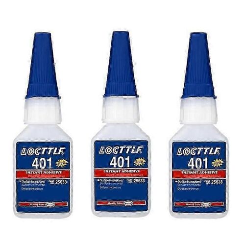 3x Loctite Henkel 401 (20ml) Super colle adhésive instantanée
