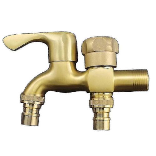 Robinet double 1/2 ""Robinet de jardin en laiton Robinet extérieur Jardin antigel Robinet de machine à laver Robinet de vidange à double bille pour jardin,.
