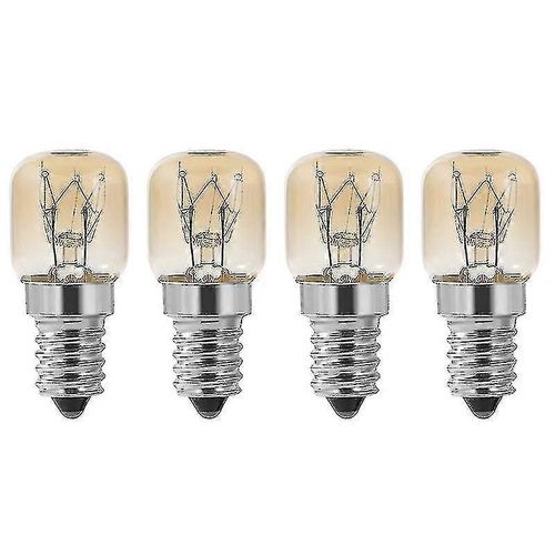 Ampoule de four,4pcs E14 Four 15w,ampoule de four,capuchon clair Pac Pygmée lampe de four,E14 résistant jusqu'à 300 Celsius-Bon
