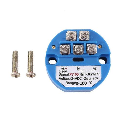 Type PT100 à 0-10V 0-100 degrés RTD Entrée 0-10 A Sortie DC24V Transmetteur de température à résistance thermique
