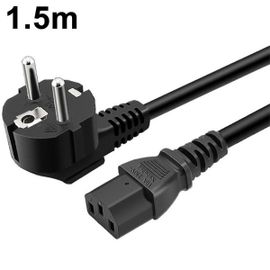 Câble D¿Alimentation Câble D¿Alimentation Euro Plug Câble Iec 3 Broches Pour Pc, Moniteur, Imprimante, Ps3 / Ps4 Pro, Sca