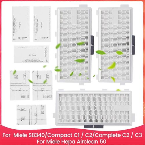 Filtres HEPA pour filtre S8340, Compact C1 et C2, Complete C2 et C3, filtre pour aspirateur Hepa Airclean 50