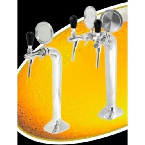 Colonne à bière, chromé, 2 lignes, élégante