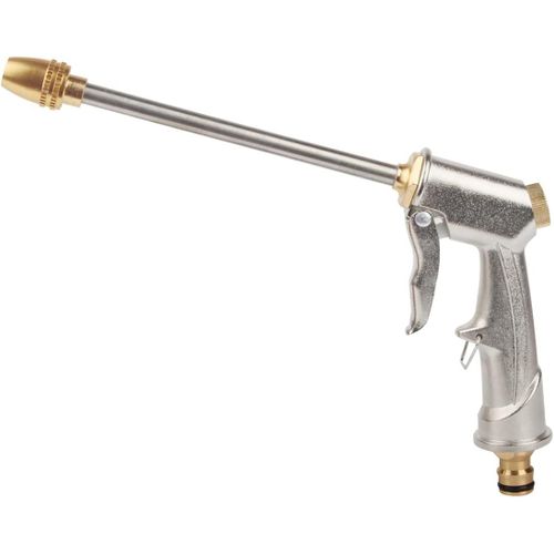 Pistolet D'Arrosage Metal Pistolet Arrosoir Jardin, Pistolet Tuyau Arrosage Haute Pression, Pistolet À Eau De Jardin Pour Lavage Voiture, Animal Compagnie, Jardin, Pelouse, La Cour (Long)