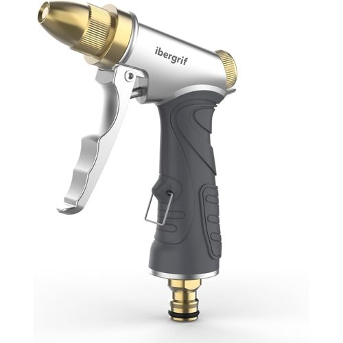 M20284 Pistolet D'Arrosage Avec Buse En Laiton, Avec Buse 4 Modes D'Arrosage, Pour Laver Les Voitures, Les Animaux Domestiques, Arroser Le Jardin