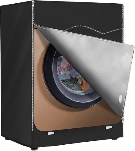 Housse de machine à laver,Housse de protection pour sèche-linge étanche Crème solaire Anti-ultraviolet Étanche à la poussière (noir,D60xw65xh85 cm)