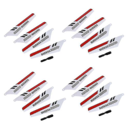 S107 S107G RC hélicoptère pièces de rechange,16pcs lames de remplacement pour la réparation de la télécommande gyroscopique (rouge)