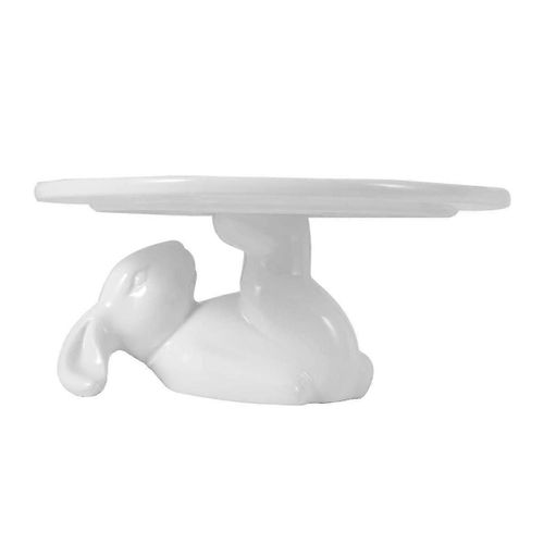 Assiette À Dessert Et Support À Gâteau En Céramique Lapin Lapin,Vaisselle Élégante Pour Les Fêtes,Cadeau De Mariage