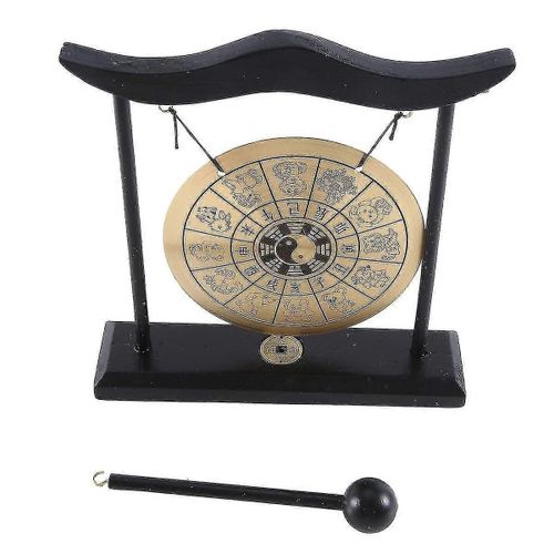 Feng Shui Gong En Laiton Pour La Méditation Et La Décoration Zen,Ornement De Bureau Chinois Avec Support Et Maillet