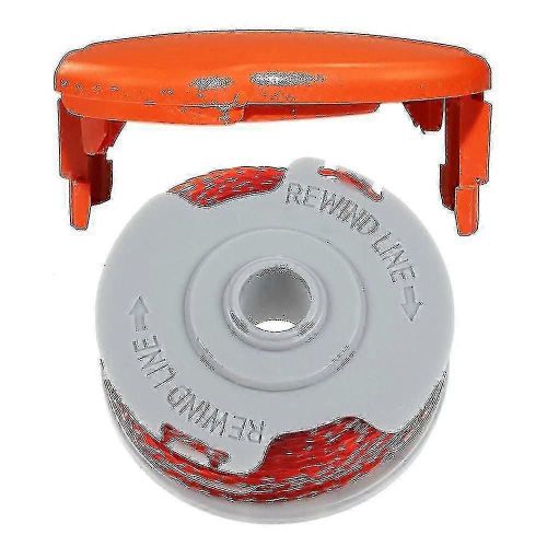 Flymo Bobine de rechange pour débroussailleuse Double bobine à alimentation automatique avec couvercle de fil et de capuchon pour coupe-bordures sans fil