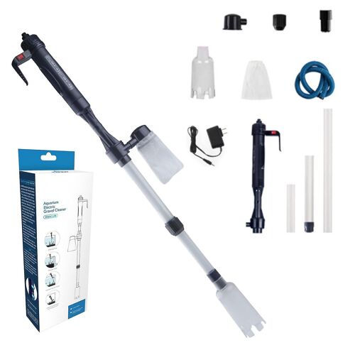 Nettoyeur De Gravier D'aquarium Électrique 4 En 1 Siphon Automatique Aspirateur Étanche Pour Changeur D'eau Laver Le Sable Outils De Nettoyage D'aquarium Fan20240704-Yuy